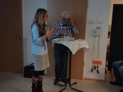 Mikrofontest mit Corinne Rasky vom Netzwerk an Urft und Olef.